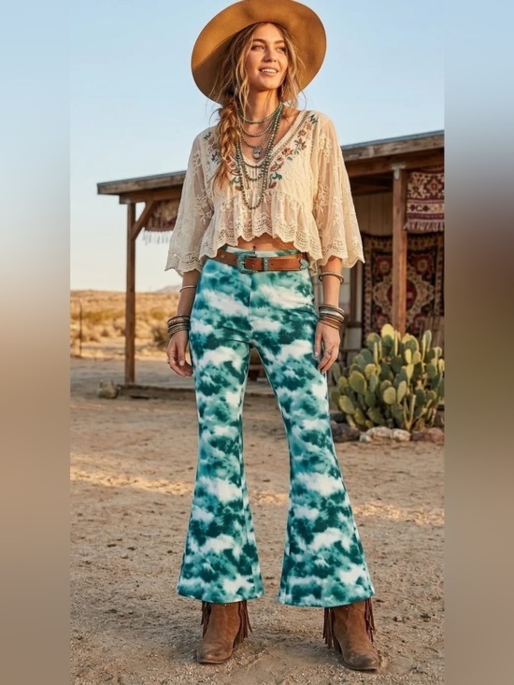 NWT Cedar Flares Size L Bell bottoms  Hippie Woodstock  Boho Coachella Festival